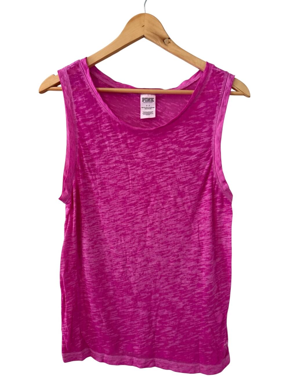 Victoria's Secret PINK Burnout Tank Top Hot Pink S